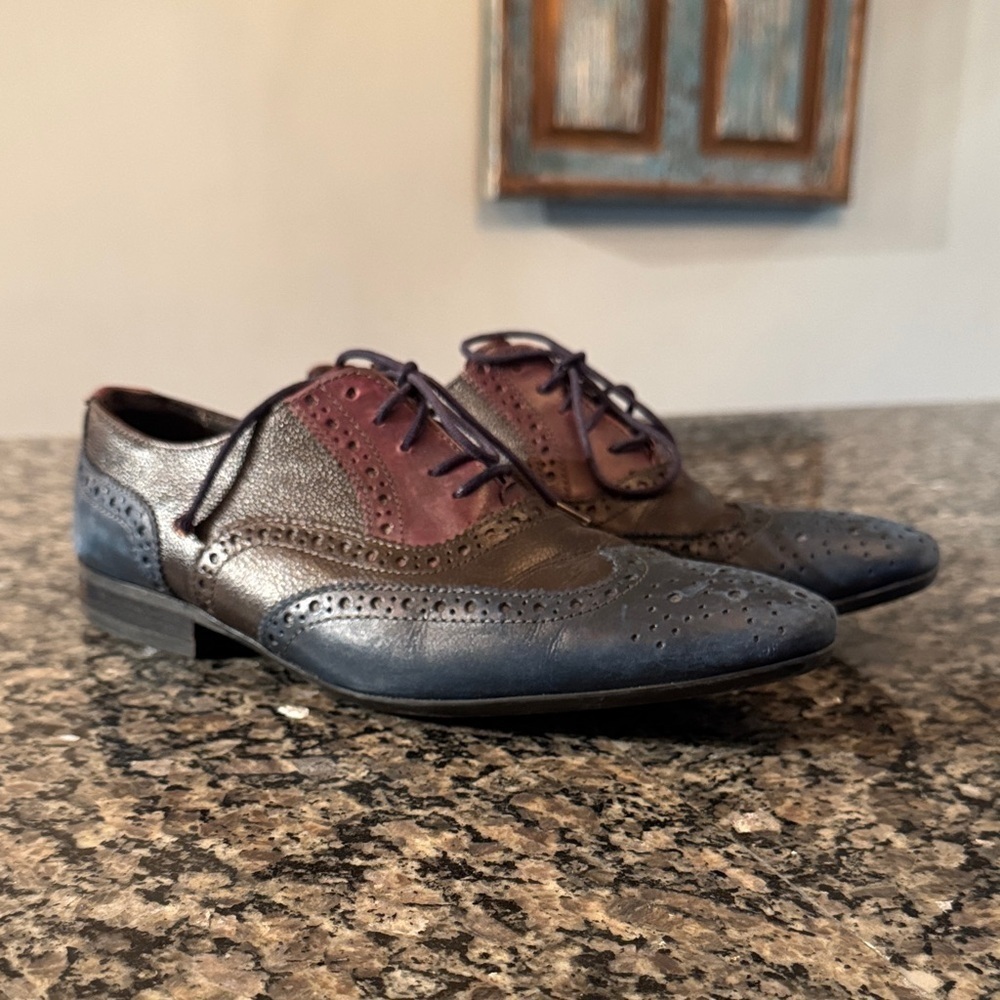 Aldo Men's Classic Brogue Leather Shoes - Black and Brown